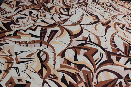 48x60 Japanese Acrylic Pen Painting On Stretched Canvas Ronnie Stelly - "Mourning Coffee" Signed Original