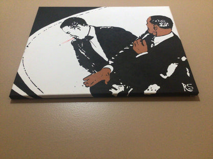 Original Signed "Will Smith vs Chris Rock" (16x20) Acrylic On Canvas