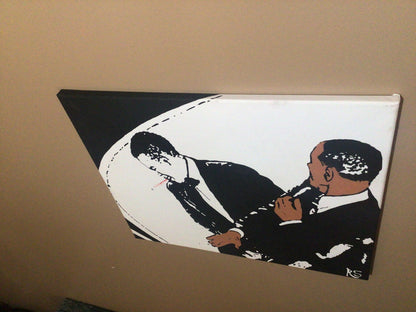 Original Signed "Will Smith vs Chris Rock" (16x20) Acrylic On Canvas